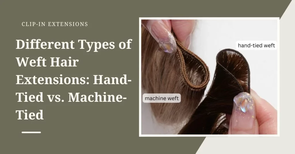 Different Types of Weft Hair Extensions: Hand-Tied vs. Machine-Tied